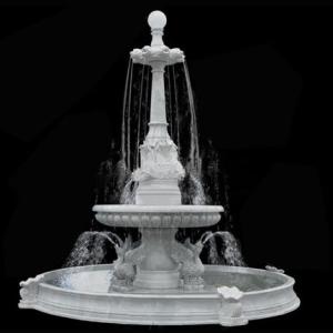 Wholesale Stone Fountain Carved Marble Water Fountain for Garden Outdoor (YKOF-12) from china suppliers