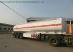 49m3 Stainless Steel Fuel Tanker Semi Trailer 3 Axles For Diesel ,Oil , Gasoline