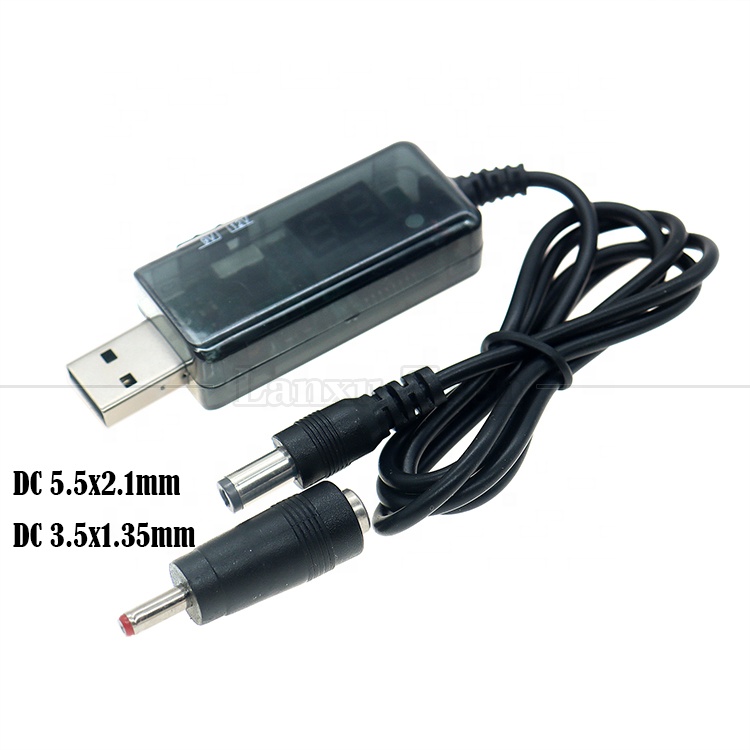 1m Drok 5V USB to Boost 9V 12V Step Up Multi Output DC Converter Cable for Router Modem