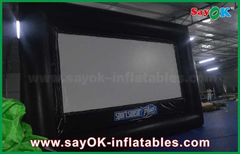 Inflatable Big Screen Outdoor Black And White Inflatable Projector Movie Screen Oxford Cloth