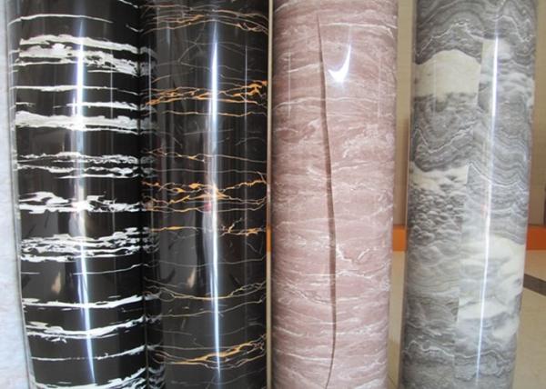 Quality Black Marble Effect PVC Decorative Film For Furniture Countertop for sale