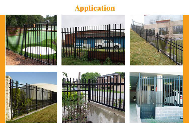 1800mm height x 2450mm crimped spear Hercules fence panels upright 25mm x 25mm x 1.2mm spacing 125mm Powder coated black