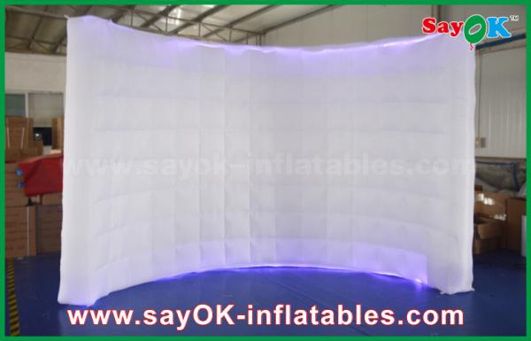 Small Photo Booth 210D Oxford Lighting Inflatable Wall Photo Booth Wedding With