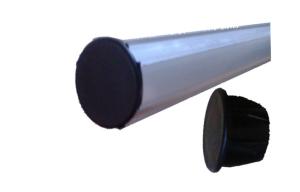Wholesale OD 28mm Male Aluminum Alloy Pipe Rack Fittings Black Top Cap from china suppliers