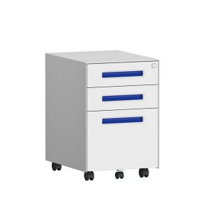 Wholesale RAL Color Steel Handle 3 Drawer Mobile Pedestal Office Pedestal Cabinet from china suppliers