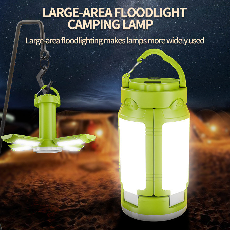 LED digital display with output camping light outdoor folding hanging camping tent light