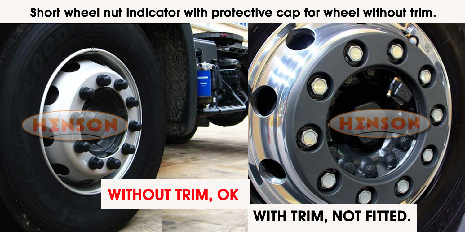 33mm Short cap Loose Wheel Nut Indicator/wheel Check Indicator With protective Cap
