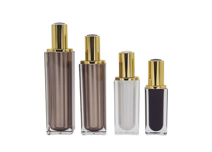 High-end Acrylic Skincare Set 15-30-50-100-120ml Square Lotion Bottle 15-30-50g Cream Jar