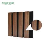 Melamine Finish Wooden Slats Wall Polyester Sound Insulation Board Panel