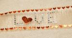 22mm Purple Printed Sheer Ribbon For Valentine ' S Day Wear Resistant