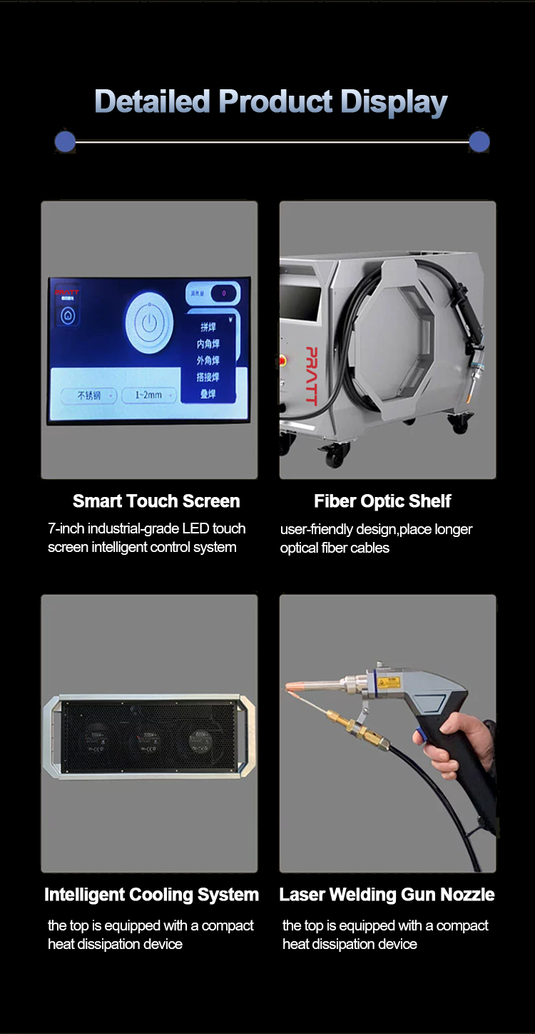 1500W Handheld Laser Welding Machine for Carbon Stainless Steel Aluminum Metal Output Power 2000W and Easy to Operate