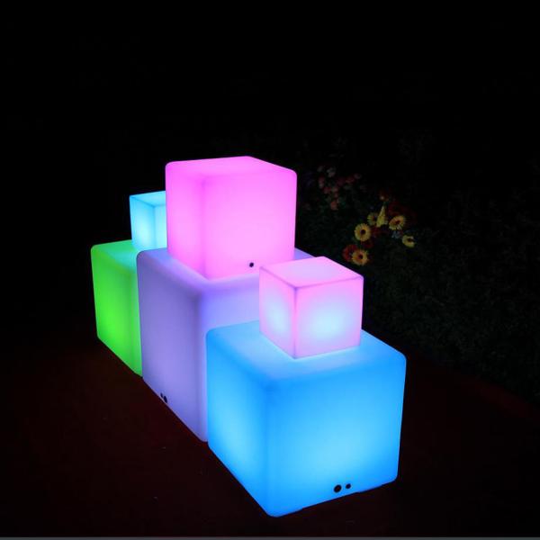 40cm Outdoor LED Cube Light Stools Rechargeable Wireless For Events