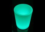 Multi Color LED Illuminated Furniture 240V Light Up Flower Pots PE Coated
