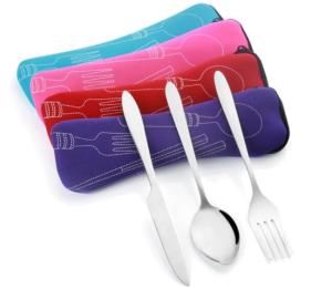 Wholesale Eco Friendly Stainless Steel Outdoors Travelling 3pcs Tableware Set for Wholesale or Promotional Gifts from china suppliers