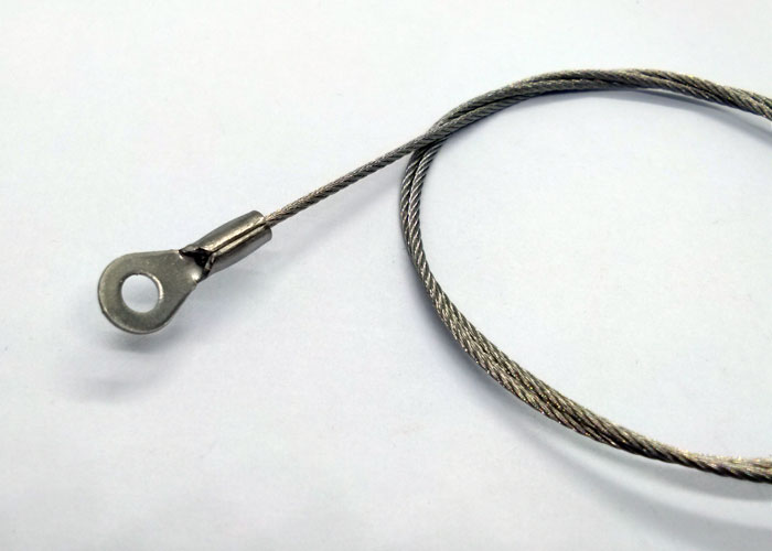 7x7 Eye - To - Eye Steel Lifting Wire Rope Lanyard Kit Wear Resistant