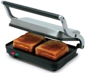 Wholesale SS Electric 2 Slice Panini Grill Sandwich Maker Flat Plate For Faster Cooking from china suppliers