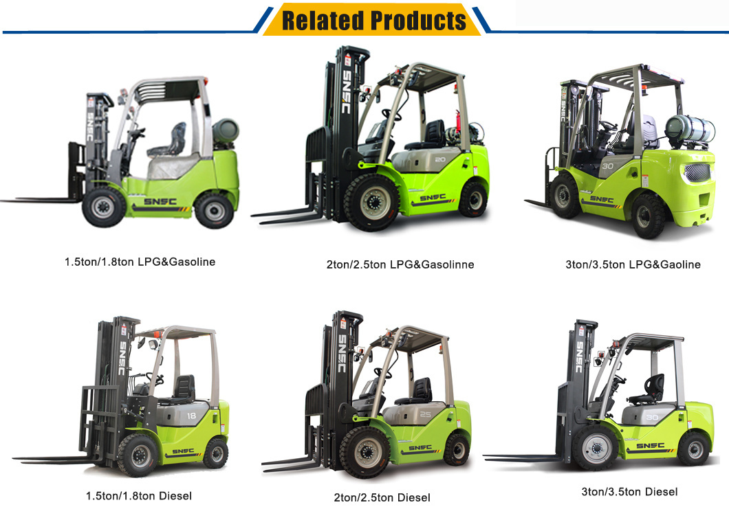 1.5/1.8/2/2.5/3/3.5 Ton LPG Gas Cylinders Gasoline Diesel Forklift