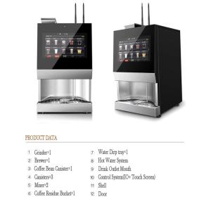 Wholesale Display LCD Screen Silver Cappuccino Vending Machine 57 Kg Debit Card Payment from china suppliers