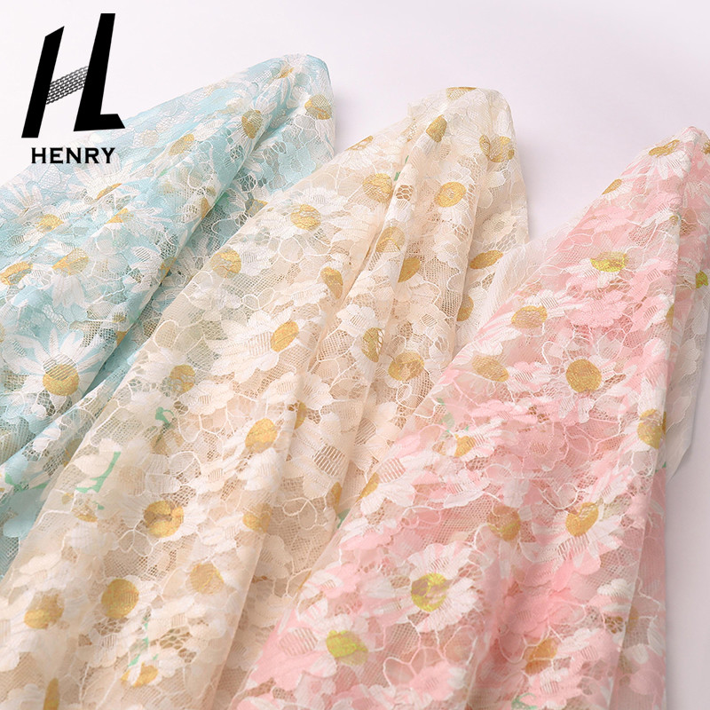 ODM Pattern Printed Lace Knit Mesh Fabric For Women Clothing