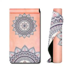 Wholesale Personalized Custom Print Foldable Travel Suede Yoga Mat Eco Friendly Fitness Pilates Natural Rubber Yoga Mat With Logo from china suppliers
