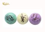 OEM Luxury Bath Bombs , Natural Organic Bath Bombs With Flower Petals
