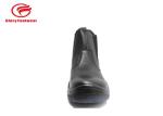 Action Industrial Heat Resistant Leather Safety Shoes , Black Leather Slip On