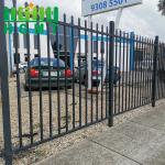 Easily Assembled Outdoor Residential Metal Fence Panel With Carbon Steel Post