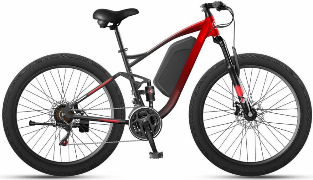 26 Inch Fat Tire E Bike Wide Tires Steel High Carbon Full Suspension Fat Ebike 1000w 48v