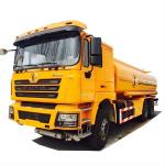 Yellow 336Hp Oil Tank Trucks EruoV SHACMAN F3000 6x4 Crude Oil Tanker Truck