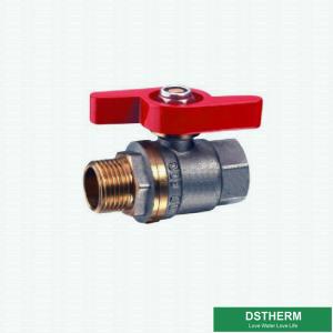 Wholesale Customized Mini Forged Brass Ball Valve Butterfly Handle Male Female Threaded Brass Ball Valve from china suppliers