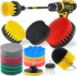 20 Pack PBT Drill Cleaning Brush Set For Bathtub Bathroom Kitchen Tile