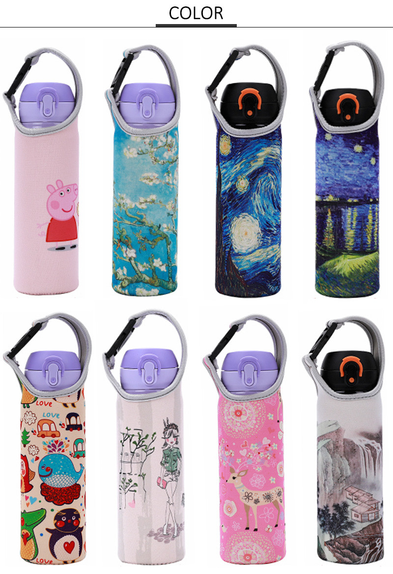 Foldable Neoprene 65mm*180mm Water Bottle Sleeve