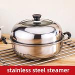 Wholesale 28cm Cooking Pot 2 Layer Cooking Steamer Stainless Steel Food Steamer