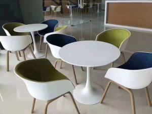 Wholesale OEM Modern Fabric Dining Chairs With Wooden Legs 60cm from china suppliers