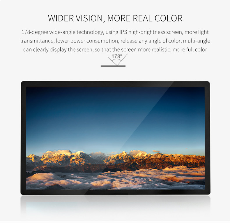 32Inch 75Inch Capacitive Wall Mounted Touch Screen 450nit