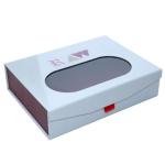 Rigid Cardboard Magnet Gift Boxes Hinged Cardboard Box With PVC Window