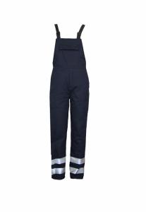 Wholesale Cotton 320GSM Quilted Workwear Bib Overalls 3M 9910 Silver Reflective Strips from china suppliers