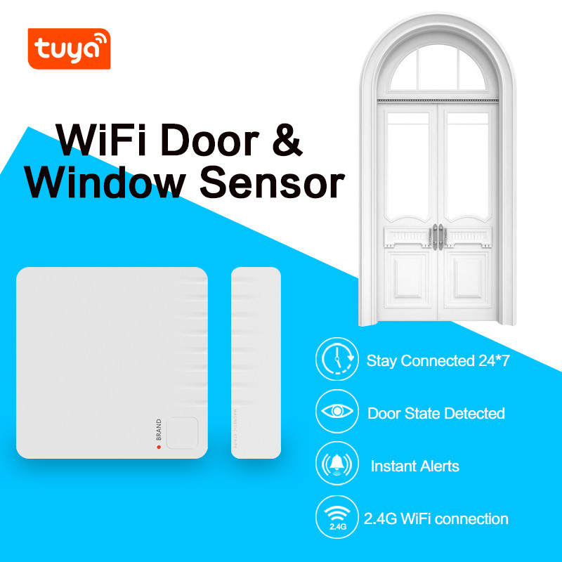 FCC ROHS WiFi Door Sensor Window Contact Sensor Home Sensor Alarm