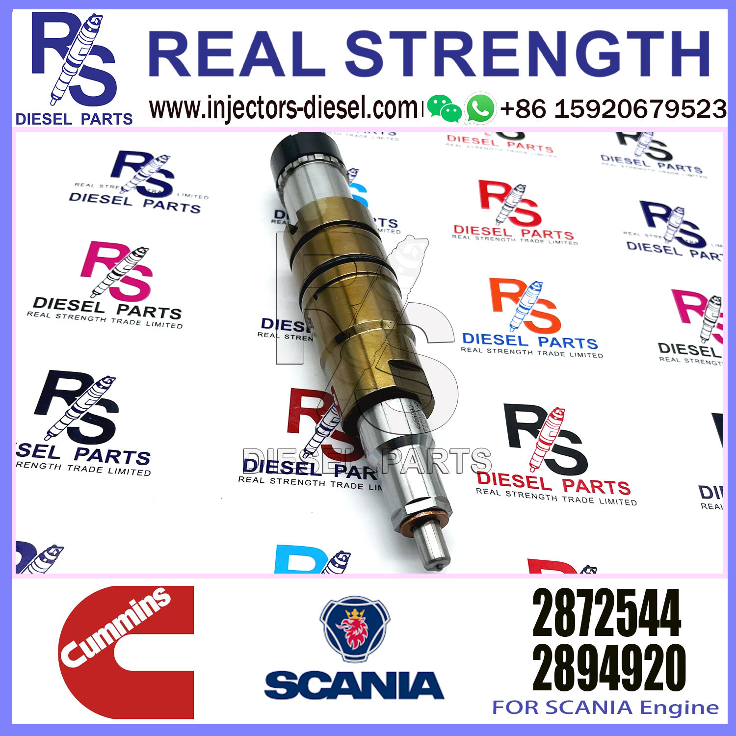 Fuel Injector Assembly 2872544 2894920 1948565 2029622 2086663 2057401 2872405 203183 Common Rail Injector SCANIA