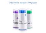 Plastic Micro Eyelash Cotton Swab For Permanent Makeup Eyelash Cleaning