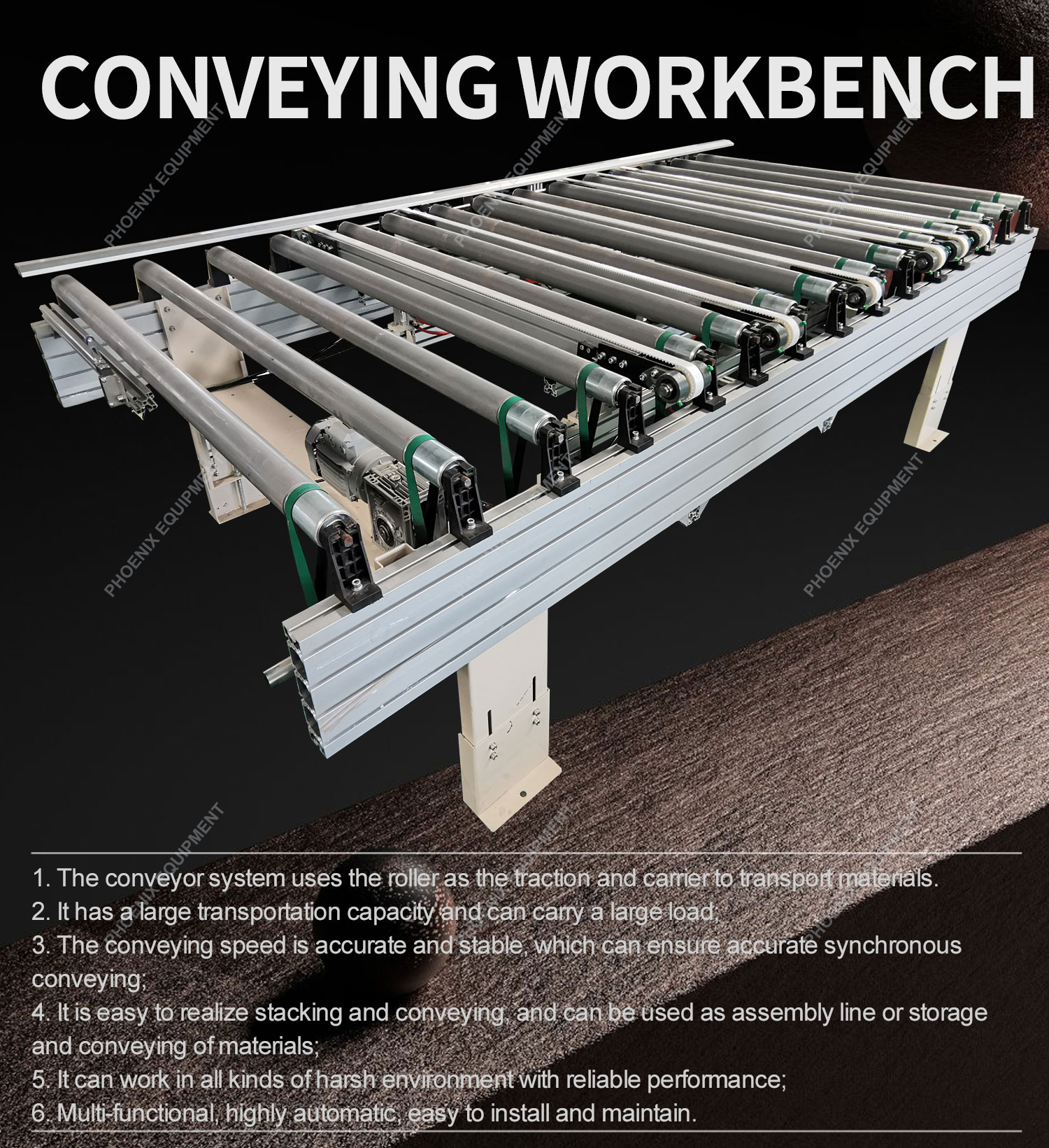 Performance Automatic Roller Conveyor Furniture Assembly Line for Customized Bed Table