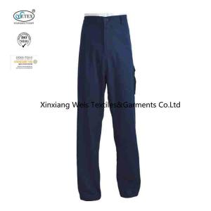 Wholesale Navy Blue 360gsm Cotton Twill Safety FR Pants For Oil Gas Industries from china suppliers