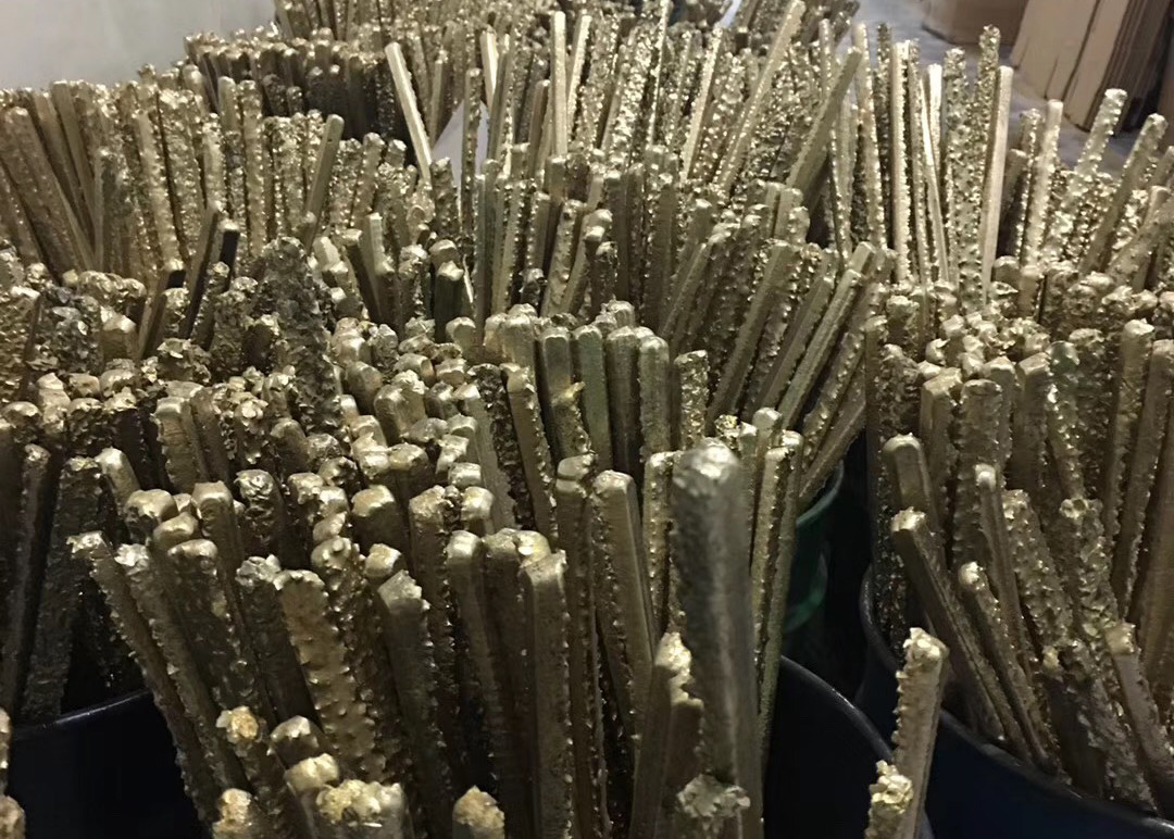 Copper Tungsten Carbide Composite Welding Rod With White Flux Coat