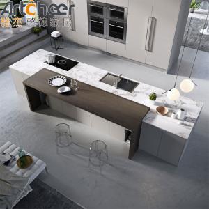 Wholesale Modern Stylish Plywood Kitchen Cabinet In Italian Design Veneer And Lacquer Finish from china suppliers