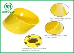 Wholesale HSS M42 Bi Metal Hole Saw , Yellow Finished Deep Hole Saw For Wood / Aluminum from china suppliers