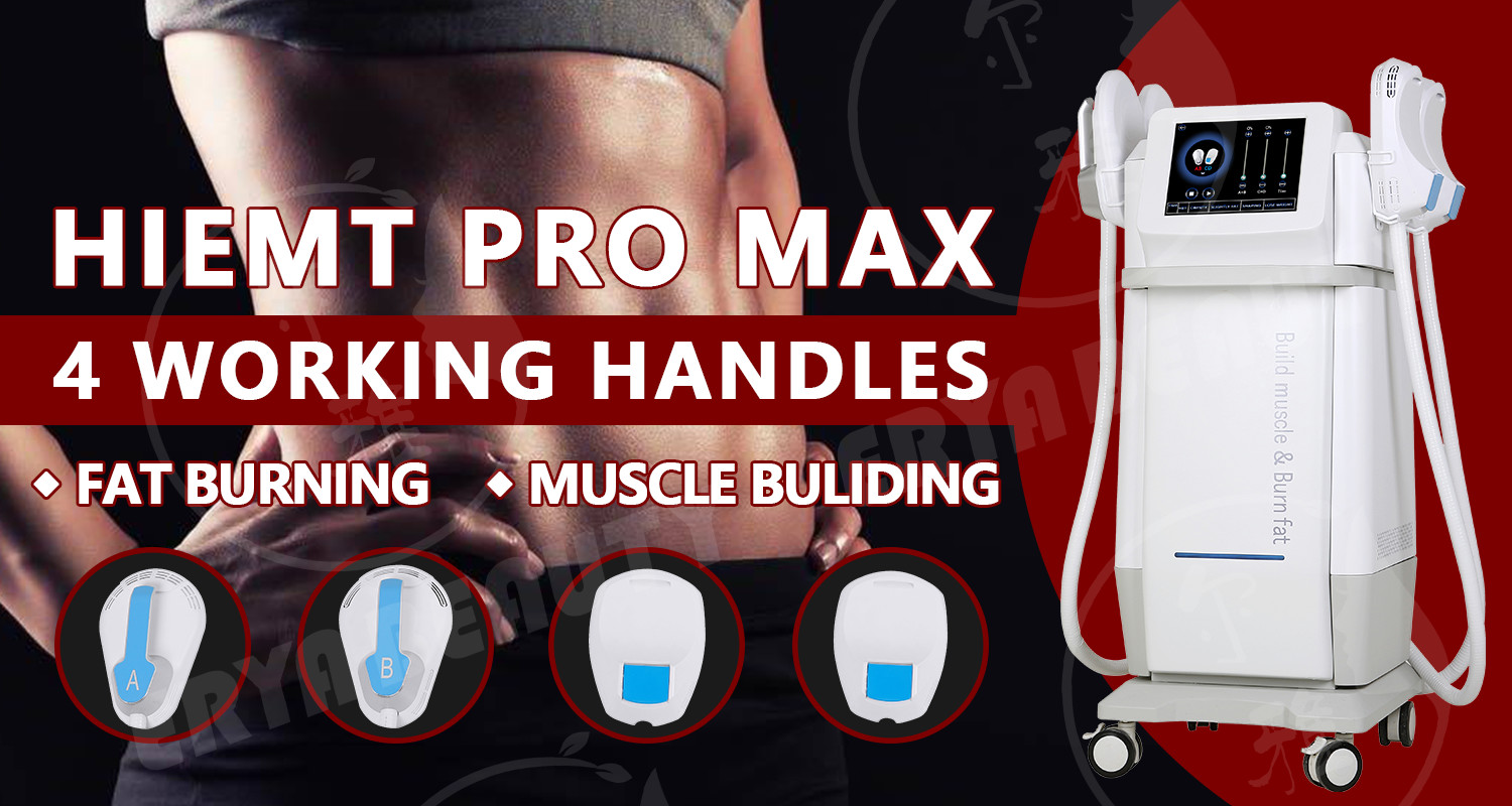RF 4 Handles Tesla EMS Body Sculpting Machine High Intensity Focused Magnetic