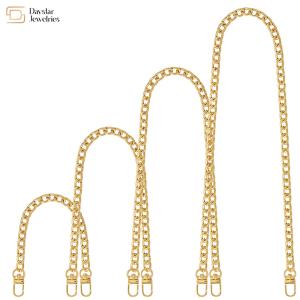 Wholesale Diy Bag Handbag Purse Replacement Flat Metal Chain Strap With Buckle from china suppliers