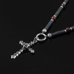 Stainless steel skull cross pendant, European and American cross-border trendy