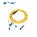 12 Core Singlemode G657A Fiber Optic Patch Cord MPO LC OFNR Fan Out