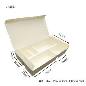 Wholesale Vegetable Salad Takeaway Paper Box Disposable Kraft Paper from china suppliers